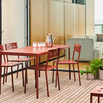 Iron Red / L144 cm / Balcony Outdoor Dining Table by HAY 