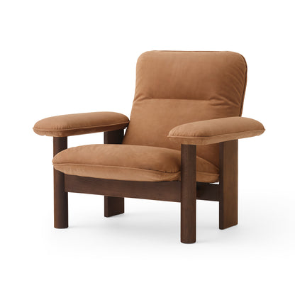 Brasilia Lounge Chair / Dark Stained Oak / Camel Dunes Leather by Menu