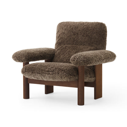 Brasilia Lounge Chair / Dark Stained Oak / Sheepskin Root by Menu