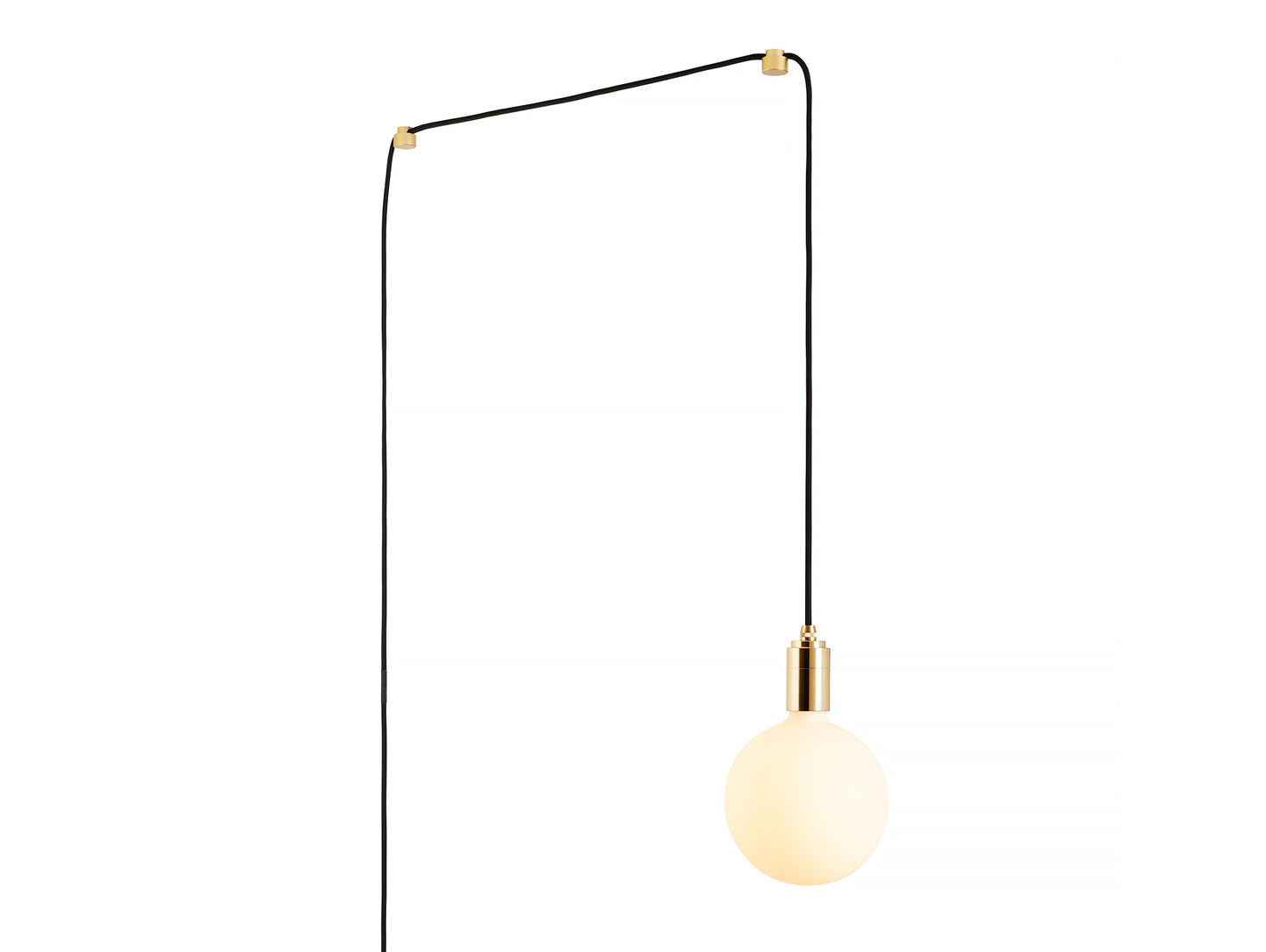 Brass Plug-in Pendant with Sphere IV Bulb