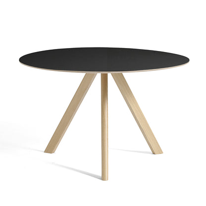 HAY CPH 20 Dining Table - Black Lino / Matt Lacquered Oak / 120 cm