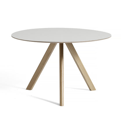 HAY CPH 20 Dining Table - Off-White Lino / Soaped Lacquered Oak / 120 cm