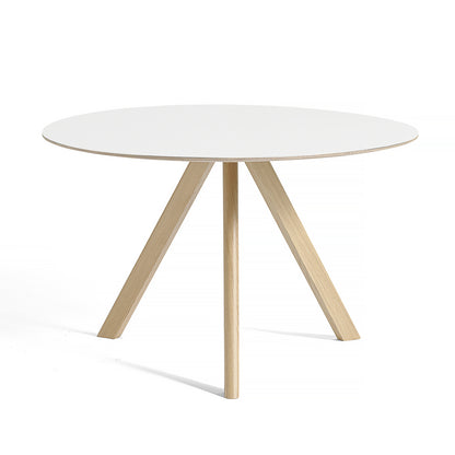 HAY CPH 20 Dining Table - White Laminate / Matt Lacquered Oak / 120 cm