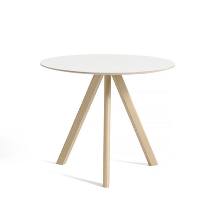 HAY CPH 20 Dining Table - White Laminate / Matt Lacquered Oak / 90 cm