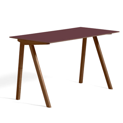 Copenhague Desk CPH90 by HAY - Burgundy Linoleum / Water Based Lacquered Walnut