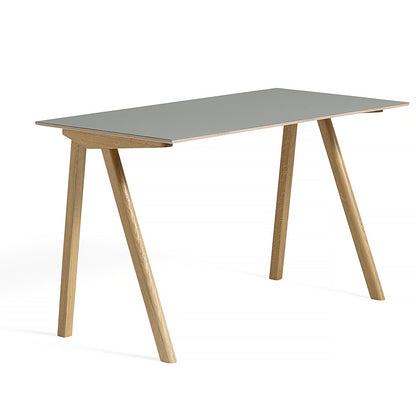 Copenhague Desk CPH90 by HAY - Grey Linoleum / Clear Lacquered Oak