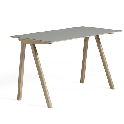 Copenhague Desk CPH90 by HAY - Grey Linoleum / Soaped Oak