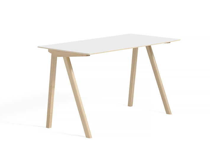 Copenhague Desk CPH90 by HAY - White Laminate / Matt Lacquered Oak