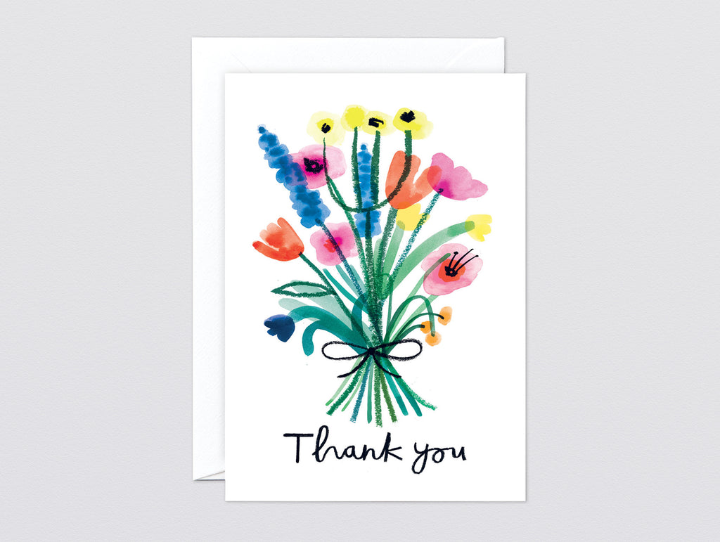 'Thank You Floral' Greetings Card