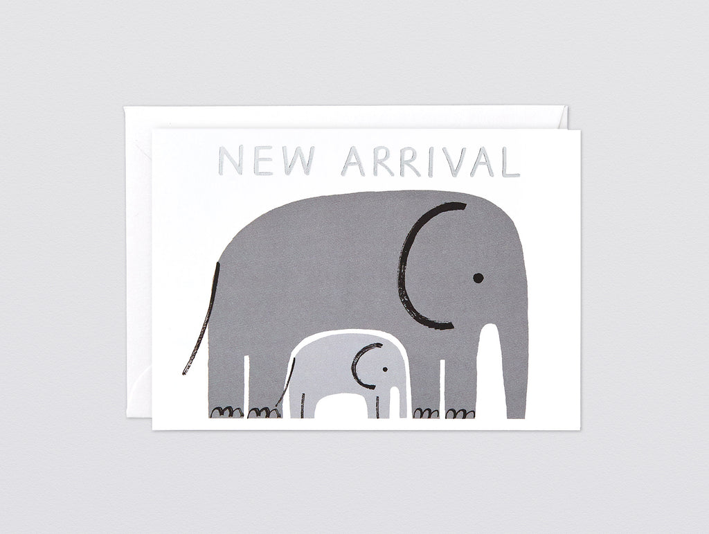 'New Arrival' Foiled Greetings Card by Wrap