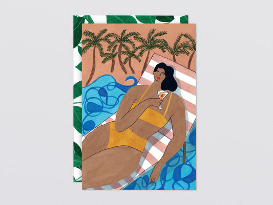 'Beach Cocktail' Art Card by Wrap