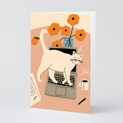 'Stop Working' Greetings Card by Wrap Stationery