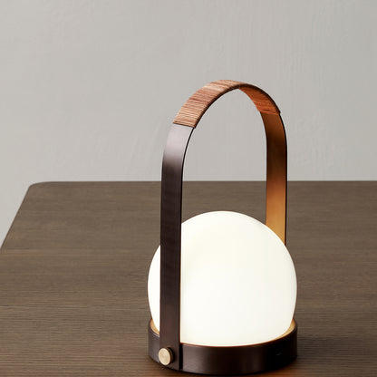 Carrie Lamp -  Bronzed Brass, Leather - Menu 