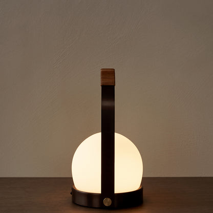 Carrie Lamp -  Bronzed Brass, Leather - Menu 