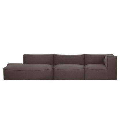 Catena 3-Seater Modular Sofa by Ferm Living- 3-Seater (Narrow) with Chaise Lounge - Right Armrest (Sitting Left)