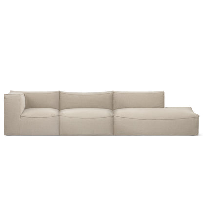 Catena 3-Seater Modular Sofa by Ferm Living - 3-Seater (Narrow) with Chaise Lounge - Left Armrest (Sitting Right) / Hot Madison CH1249/698