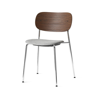 Co Dining Chair Upholstered by Menu - Without Armrest / Chromed Steel / Dark Oak / Hallingdal 65 130