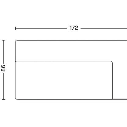 Eave Modular Sofa 86 - Group 3: Corner Module 172 / Right Armrest (Sitting Left)