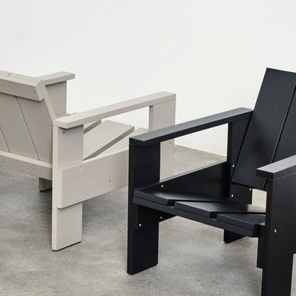 Crate Lounge Chair by HAY - London Fog and Black