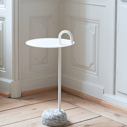 Cream White Bowler Table by HAY