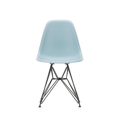 Eames DSR Plastic Side Chair (New Height) in Ice Grey with Basic Dark Base by Vitra