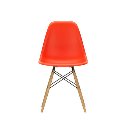 Vitra Eames DSW Plastic Side Chair - Poppy Red 03 / Golden Ash