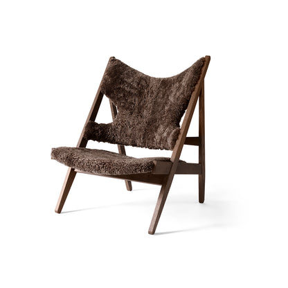 Dark Stained Oak and Dark Brown Knitting Chair - Sheepskin by Menu