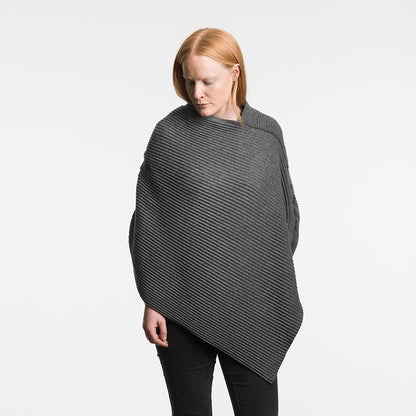 Dark Grey Pleece Short Poncho by Design House Stockholm