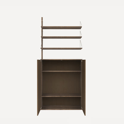 Shelf Library H1852 Cabinet Section Large Add-on in Dark Oiled Oak by Frama