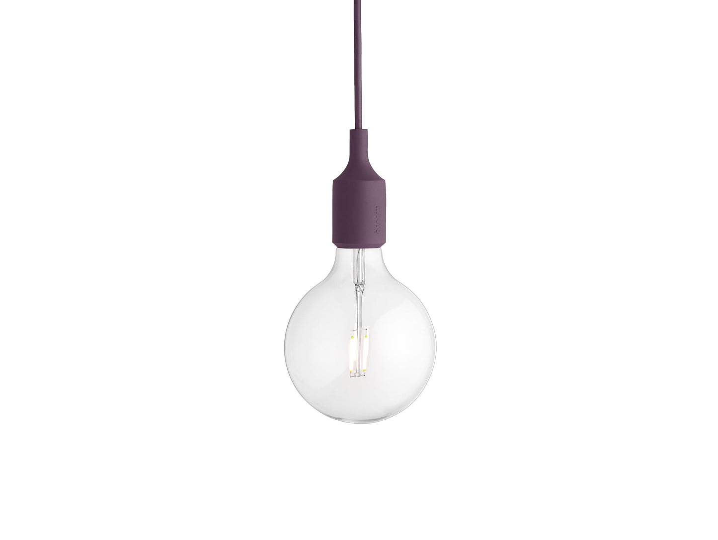 Muuto E27 LED Pendant Light - Burgundy Rubber