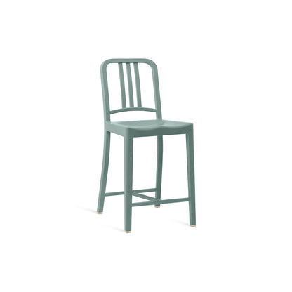 111 Navy Counter Stool by Emeco -  Light Blue