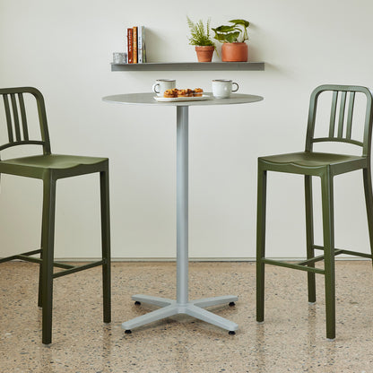 111 Navy Bar Stool by Emeco - Cypress Green