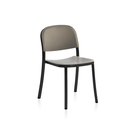1 Inch Side Chair by Emeco - Black Powder Coated Aluminium / Light Grey