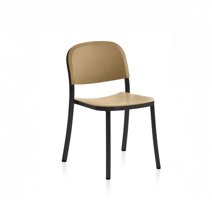 1 Inch Side Chair by Emeco - Black Powder Coated Aluminium / Sand