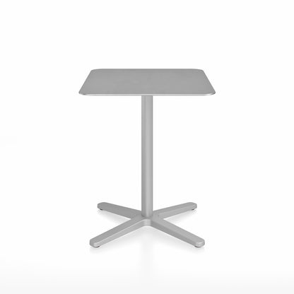 2 Inch Outdoor Cafe Table - X Base by Emeco - Aluminium Top / Aluminium Base / 60x76