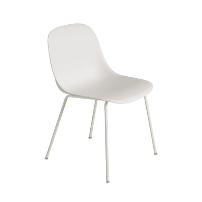 Fiber Side Chair with Metal Base by Muuto - Natural White / White