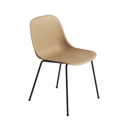 Fiber Side Chair with Metal Base by Muuto - Ochre / Black