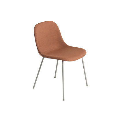 Fiber Side Chair Upholstered with Metal Base