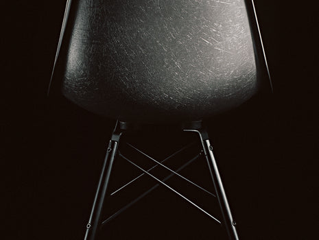 Eames Fiberglass Chair - DSR, Elephant Hide Grey