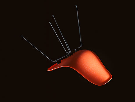 Eames Fiberglass Chair - DSX, Red Orange