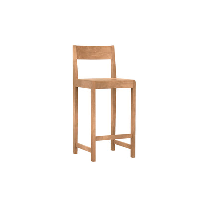 Bar Chair 01 by Frama - 65 cm Height - Warm Brown Oiled Solid Birch
