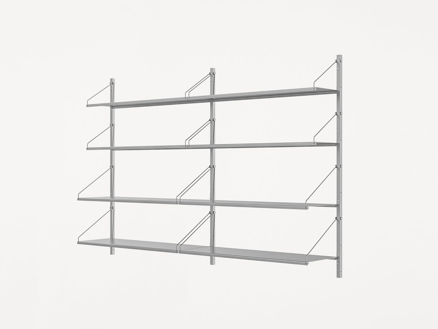 Shelf Library Stainless Steel by Frama - H1084 cm /  Double Section (w80 shelves)