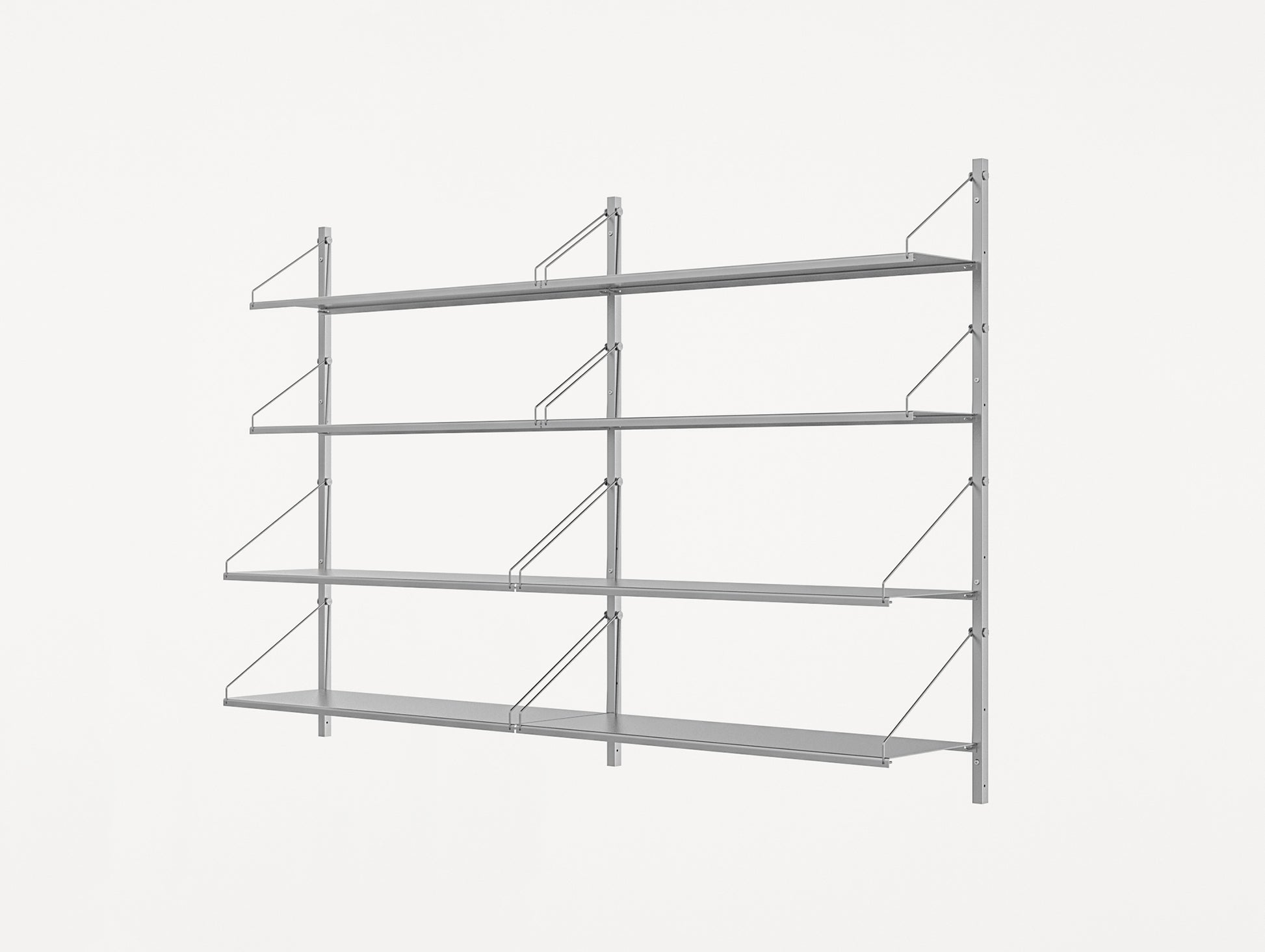 Shelf Library Stainless Steel by Frama - H1084 cm /  Double Section (w80 shelves)