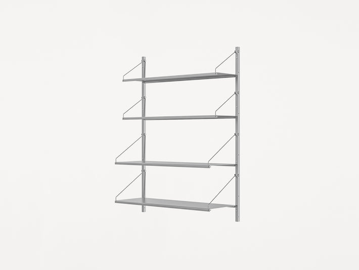 Shelf Library Stainless Steel by Frama - H1084 cm / Single Section (w80 shelves)