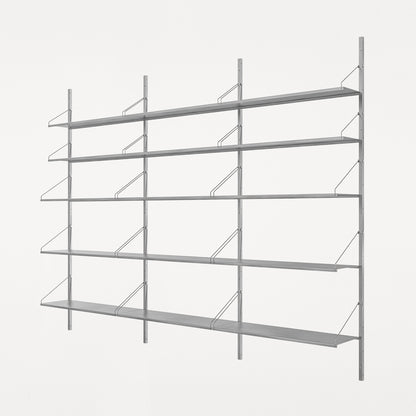 Shelf Library Stainless Steel by Frama - H1852 cm / Triple Section (w80 shelves)