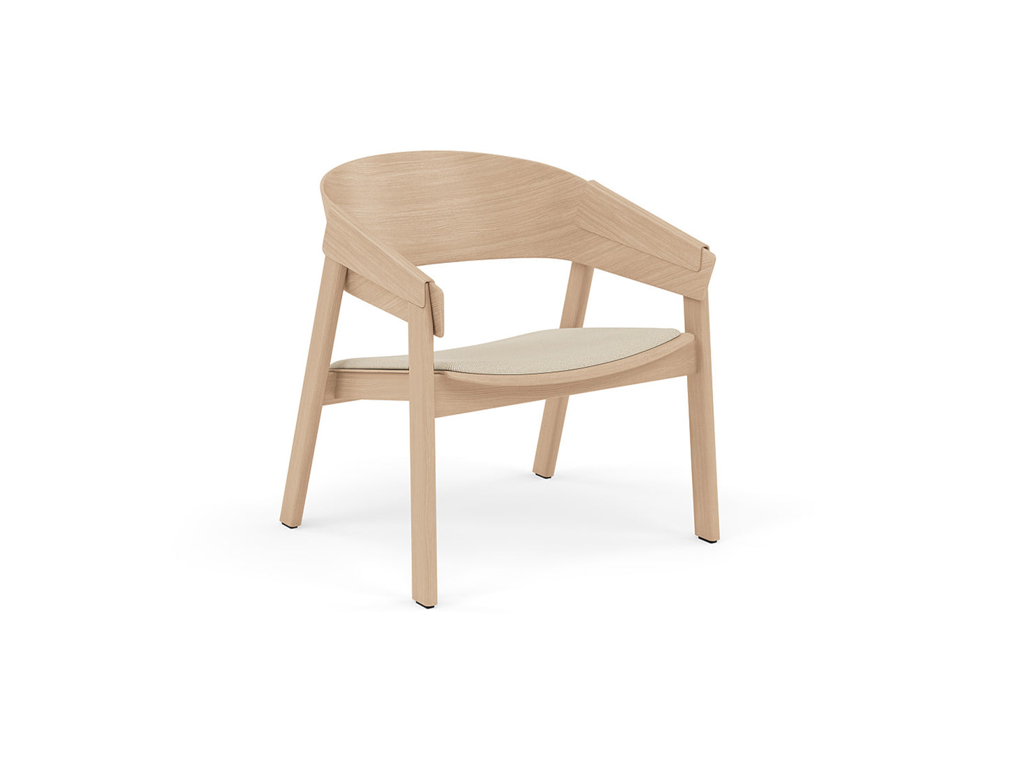 Cover Lounge Chair Upholstered by Muuto - Natural Oak / Hallingdal 200