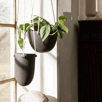 Speckle Hanging Pot in Dark Grey by Ferm Living