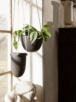 Speckle Hanging Pot in Dark Grey by Ferm Living