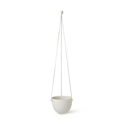 Large Speckle Hanging Pot in Off-White by Ferm Living