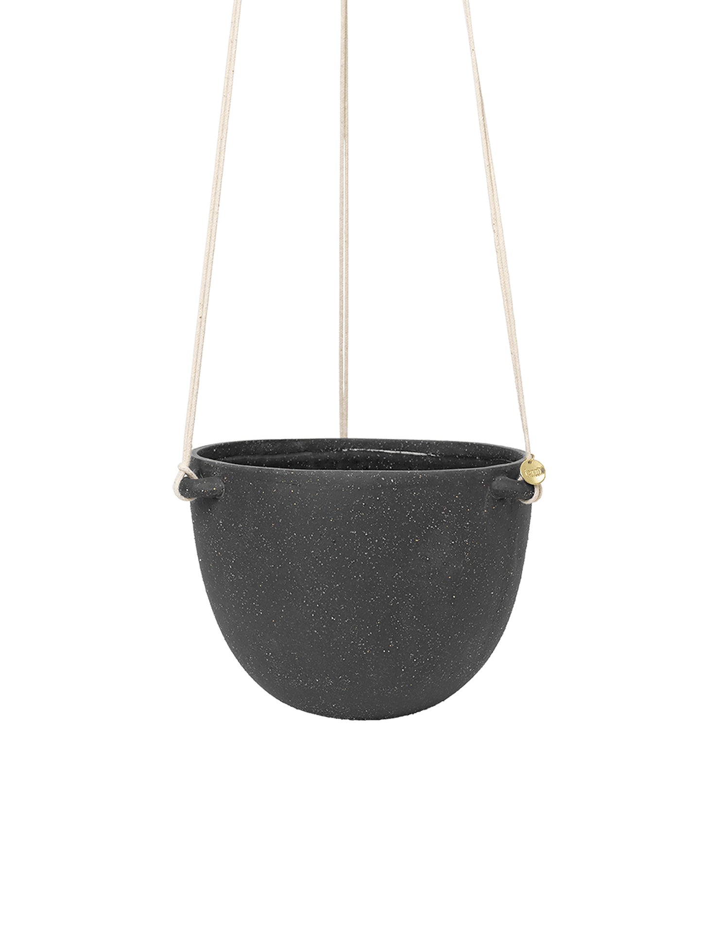  Large Speckle Hanging Pot in Dark Grey by Ferm Living